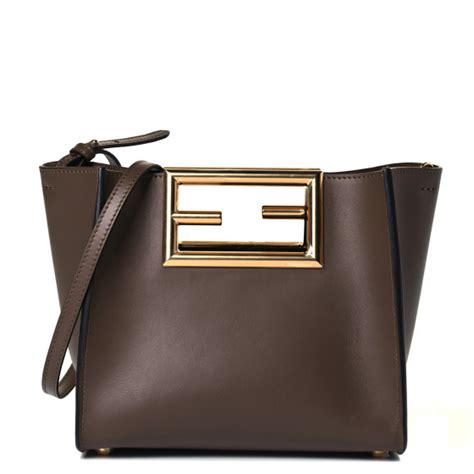 fendi way small leather tote